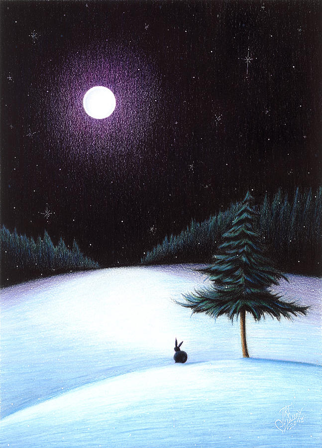 Winter Drawing - Peace by Danielle R T Haney