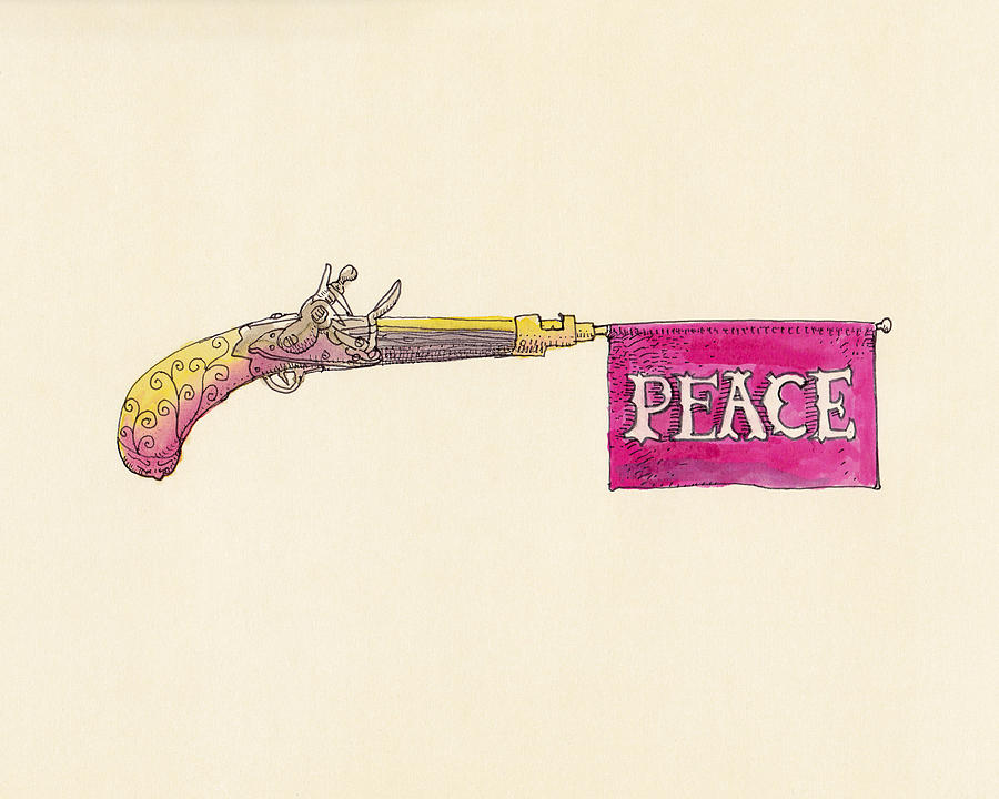Antique Drawing - Peace by Eric Fan