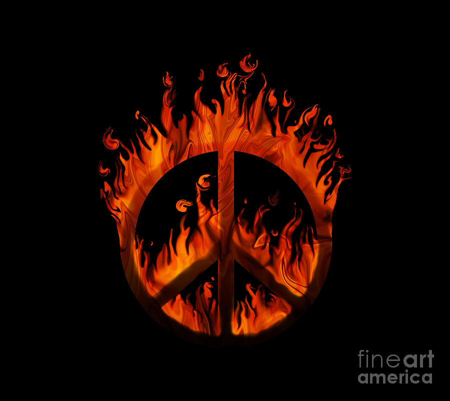 Peace in Flames Photograph by Sari ONeal