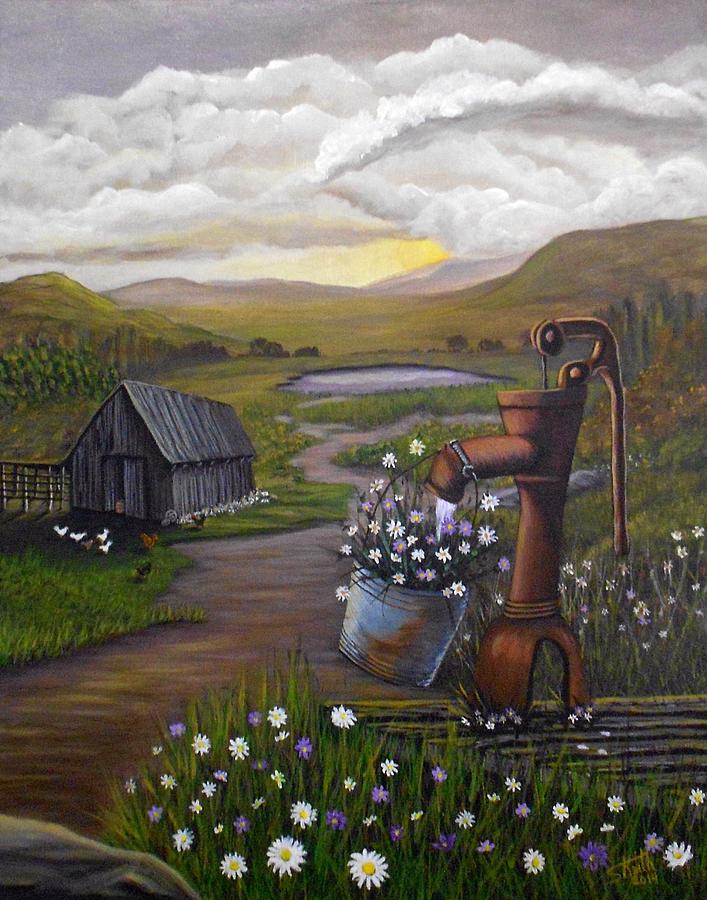 Peace in the Valley Painting by Sheri Keith