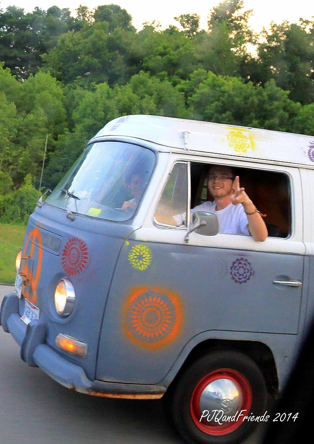 Peace is a VW Van Photograph by PJQandFriends Photography