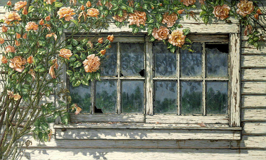 Flower Painting - Peace Climbing Rose by Janet Kruskamp