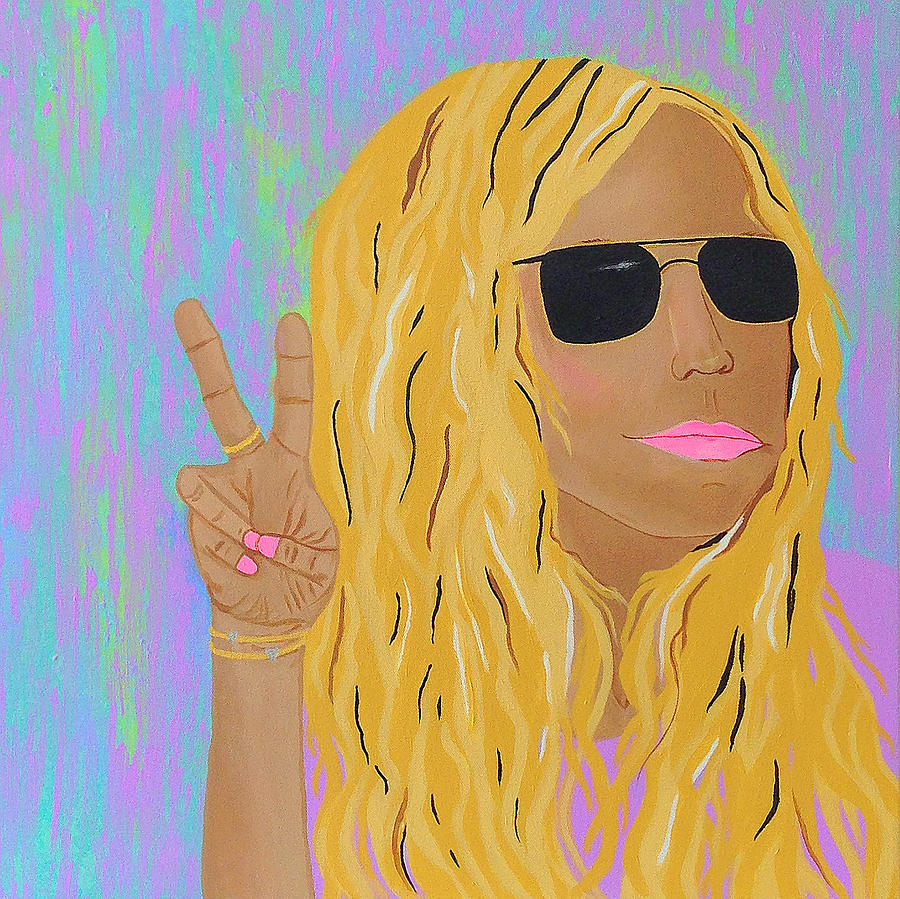 Peace Love and Pink Lipstick Painting by Shannon Leparski - Fine Art ...