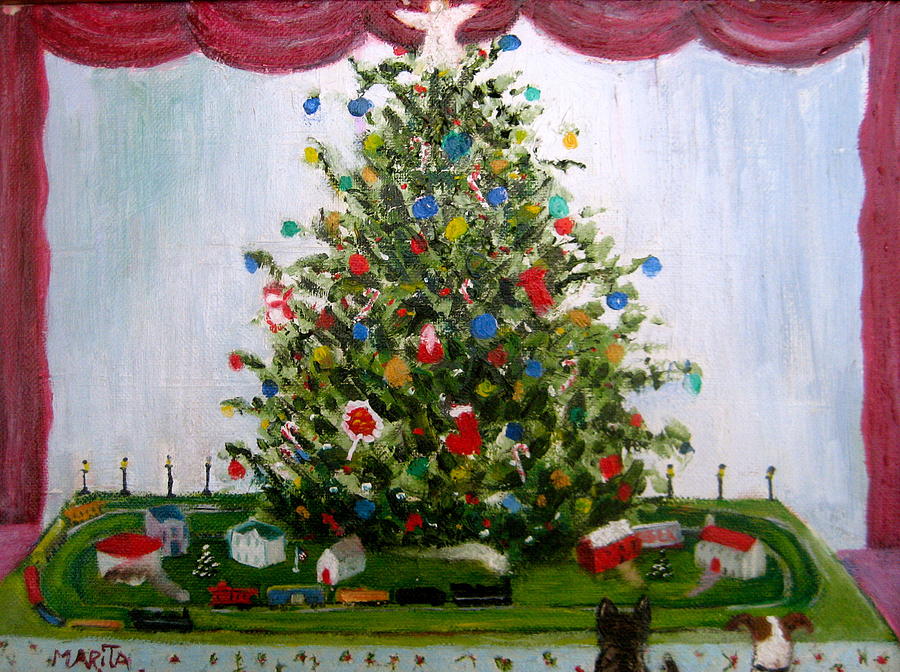 Christmas Painting - Peace On Earth by Marita McVeigh