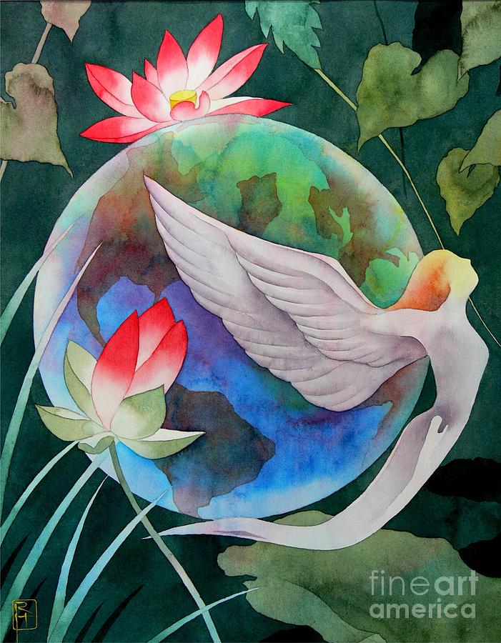 Watercolor Painting - Peace On Earth by Robert Hooper