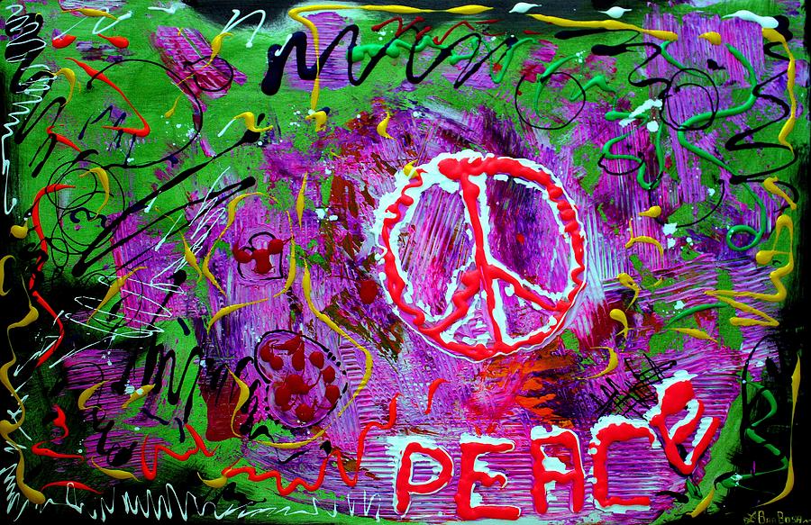 Abstract Painting - Peace Pie by Laura Barbosa