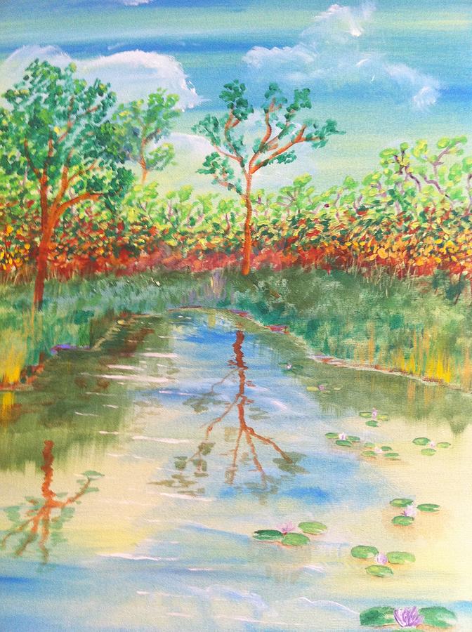 Peace Pond Painting by Peter Debelius Pixels