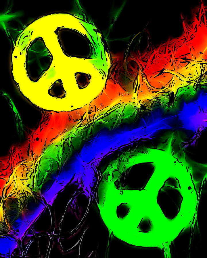 Peace Rainbow Digital Art by David G Paul