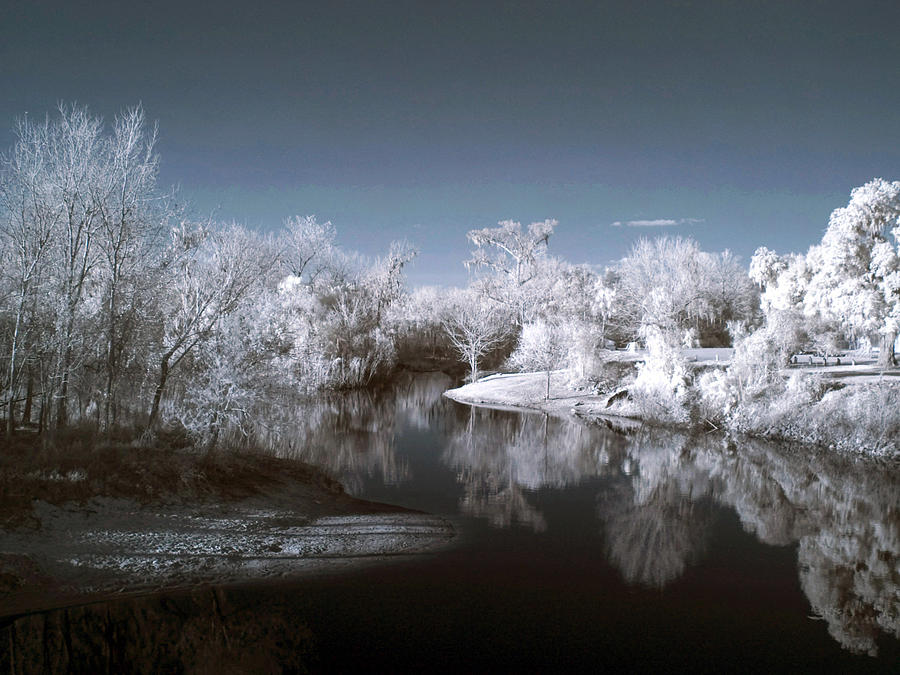 Bend Photograph - Peace River North near Infrared Arcadia Florida USA by Sally Rockefeller
