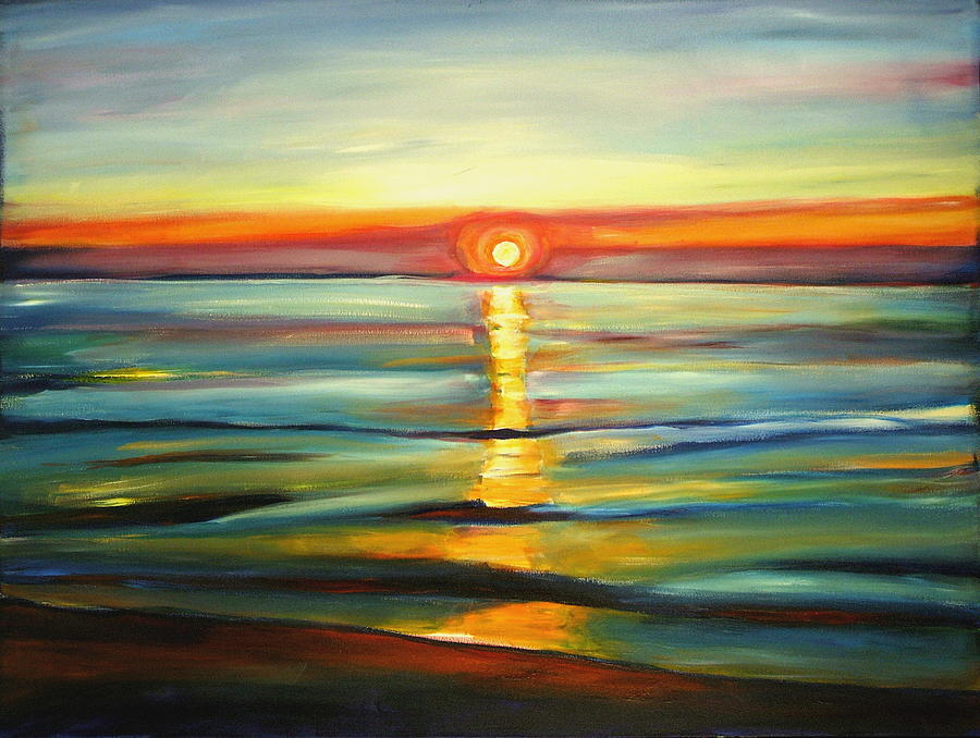 Sunset Painting - Peace by Sheila Diemert