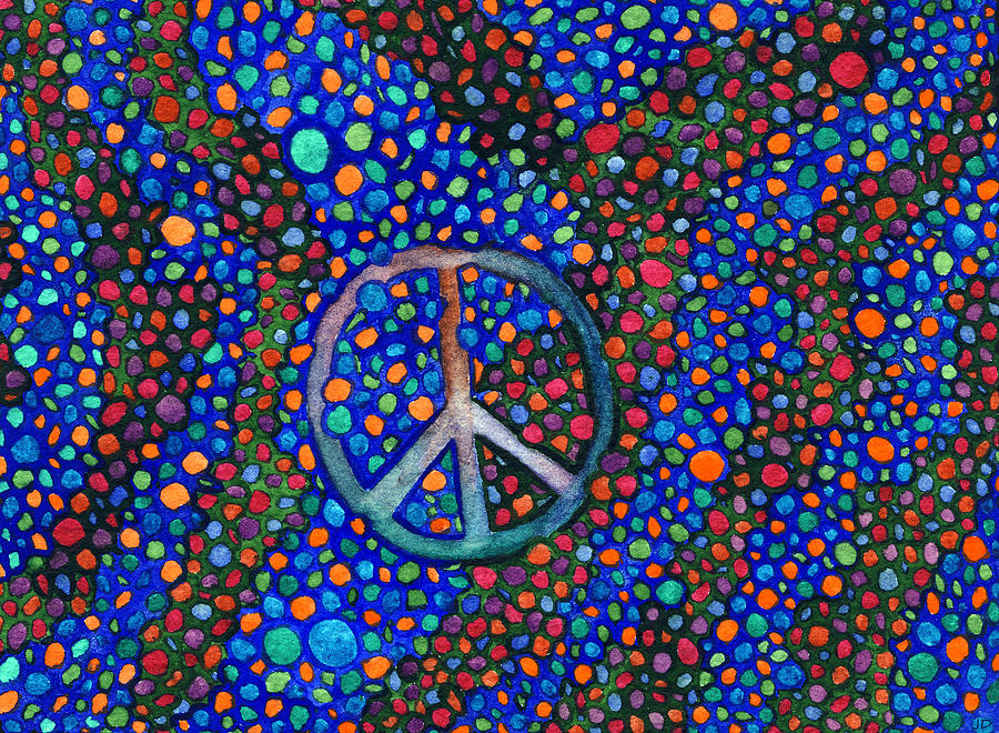 Peace Sign Painting by Janice Dunbar