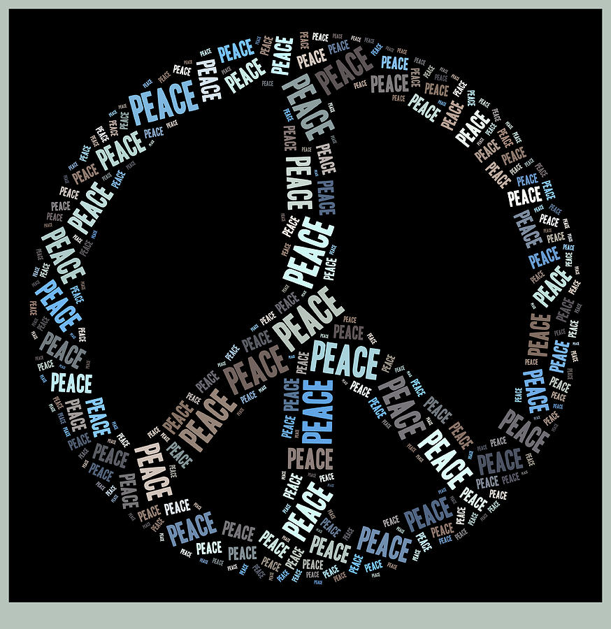 Peace Digital Art - Peace Symbol 02 - 0102a by Variance Collections
