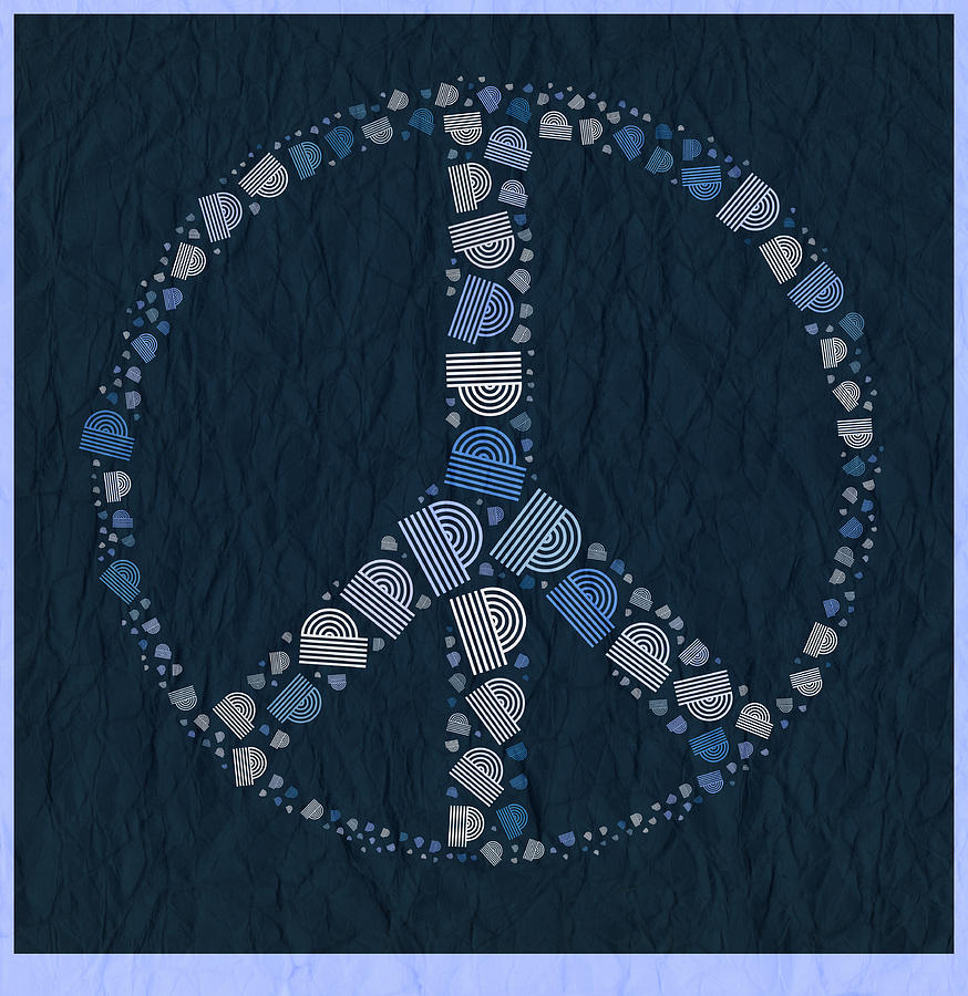 Peace Symbol Design - bld01t01   Digital Art by Variance Collections