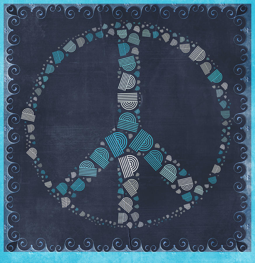 Peace Symbol Design - btq19at2 Digital Art by Variance Collections