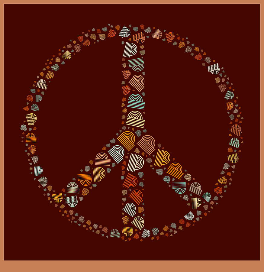 Peace Symbol Design - s05d Digital Art by Variance Collections