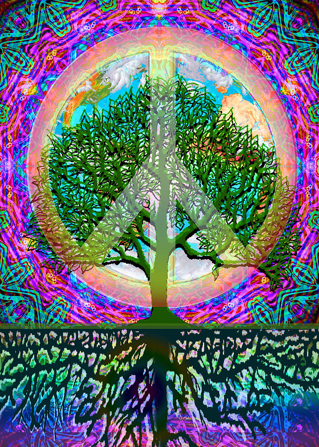 Peace - Tree of Life Digital Art by Amelia Carrie