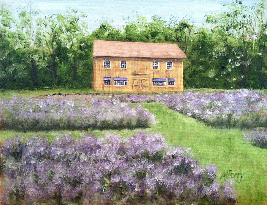 Peace Valley Lavender Farm Painting by Margie Perry