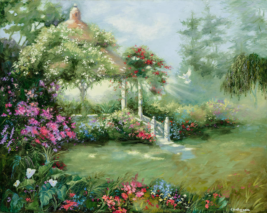 Peaceful Arbor Painting by Cheri Baillargeon - Fine Art America