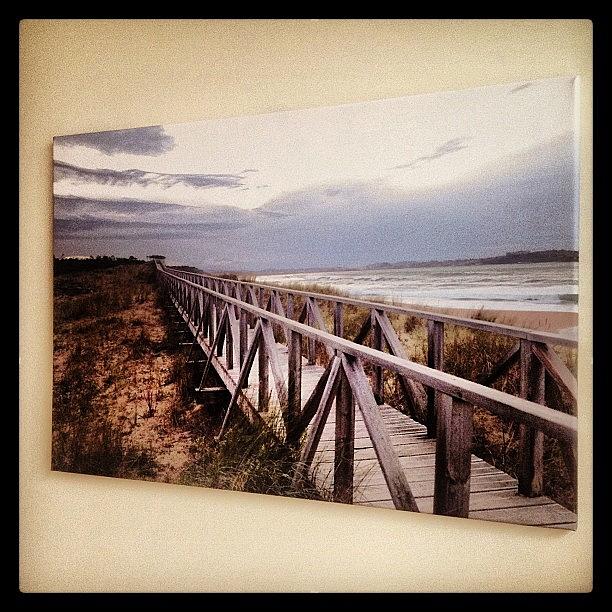 Bridge Photograph - Peaceful Boardwalk Canvas #walk by Samantha Charity Hall