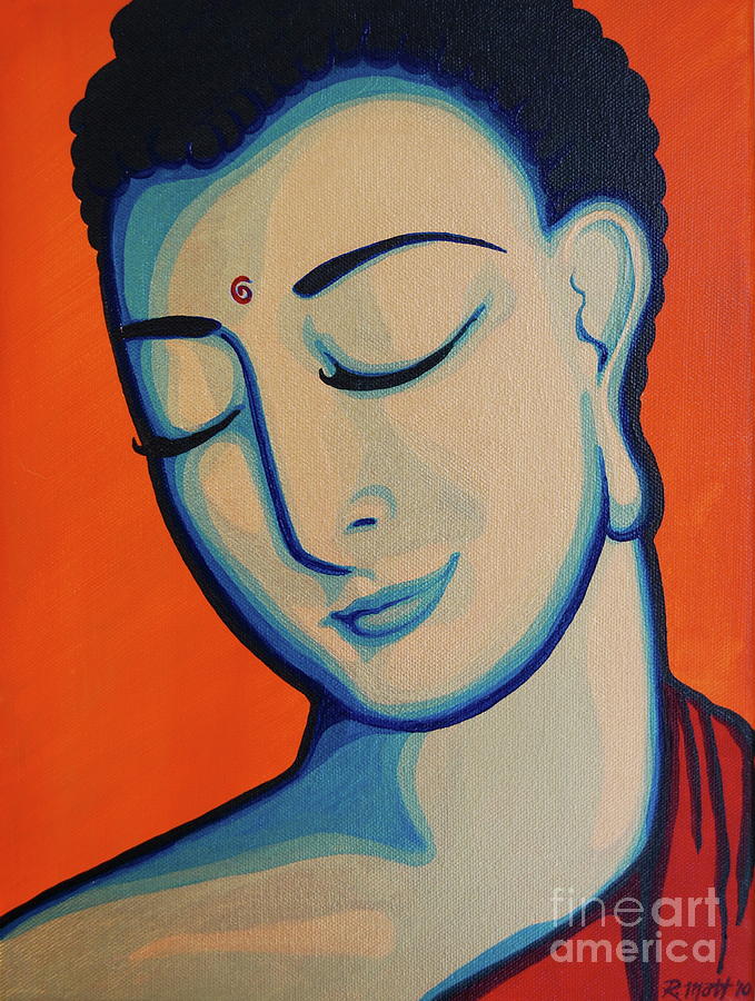Peaceful Buddha Painting by Rebecca Mott - Fine Art America