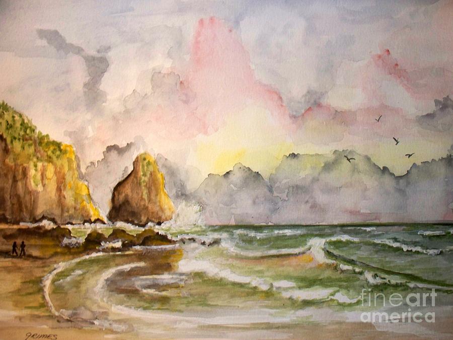 Peaceful Cove Painting by Carol Grimes