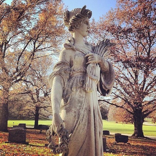 Indianapolis Photograph - #peaceful #crownhillcemetery by Melissa Lutes