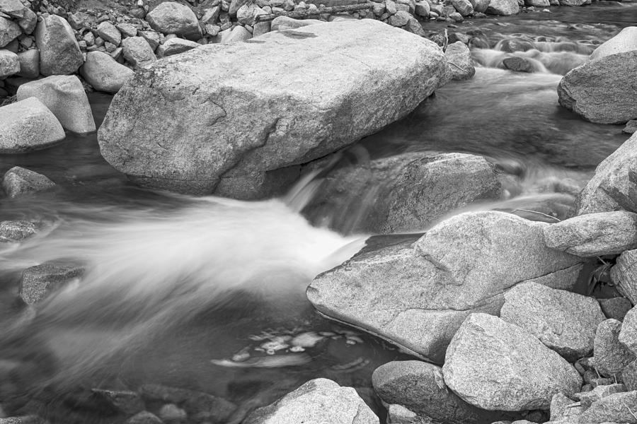 Waterfall Photograph - Peaceful Flowing Water in Black and White  by James BO Insogna