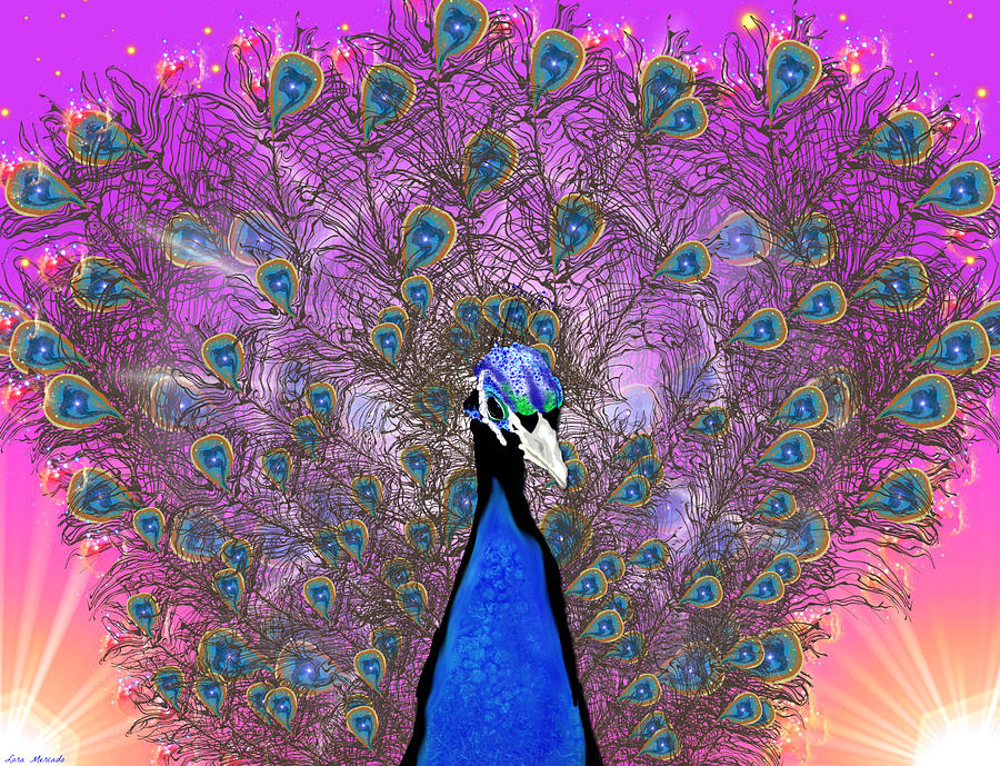 Peaceful Peacock Digital Art by Lora Mercado