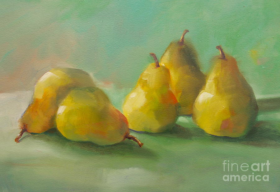 Peaceful Pears Painting by Michelle Abrams