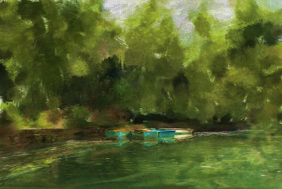 Peaceful Pond Painterly Version Photograph by Carla Parris