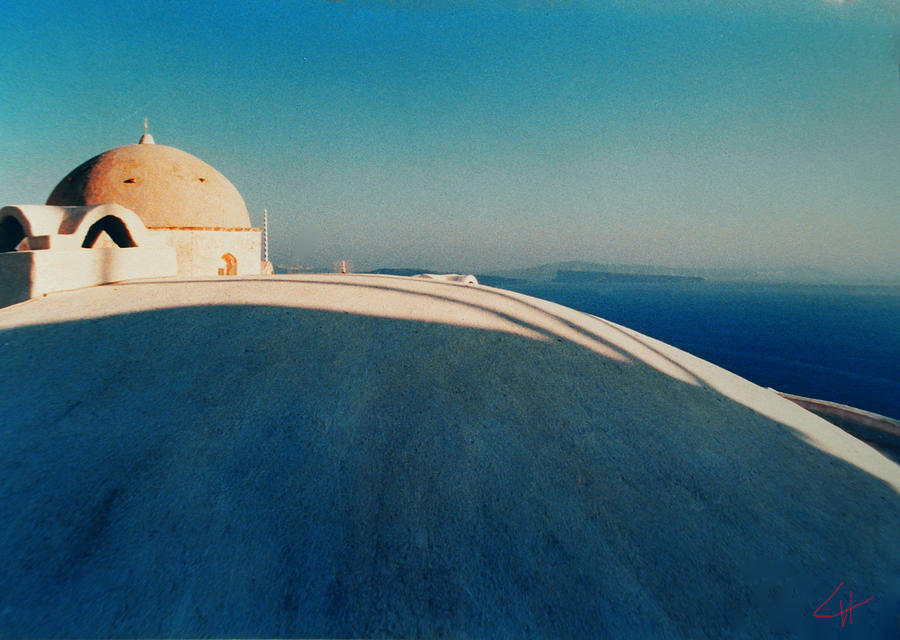 Nature Photograph - Peaceful Santorini Meditation by Colette V Hera Guggenheim