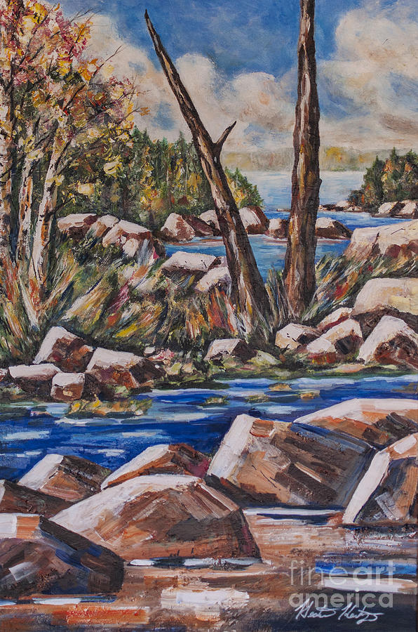 Landscape Painting - Peaceful Stream by Heather Kertzer Landscape Painting - Peaceful Stream by Heather Kertzer