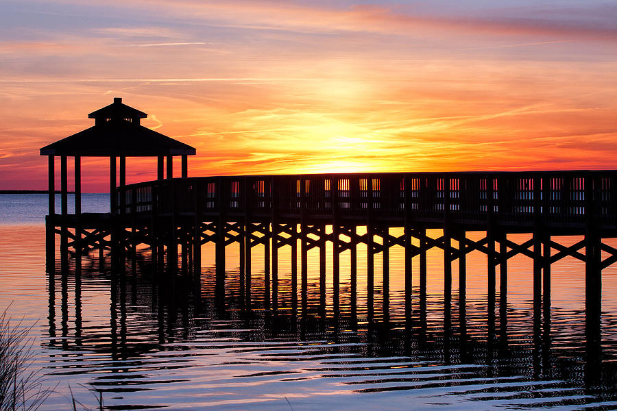 Peaceful Sunset at the Gazebo Photograph by Cindy Archbell