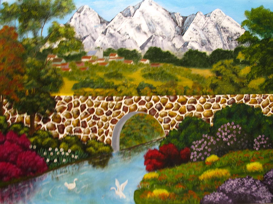 Peaceful Village Painting by Ray Valerio - Fine Art America