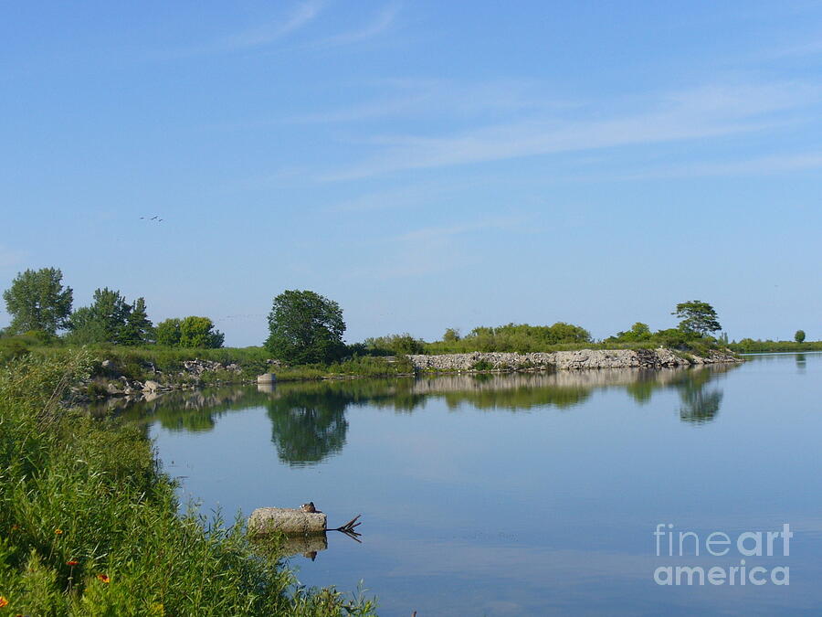 Peaceful Water Reflection at Tommy Thompson Park Photograph by Lingfai Leung