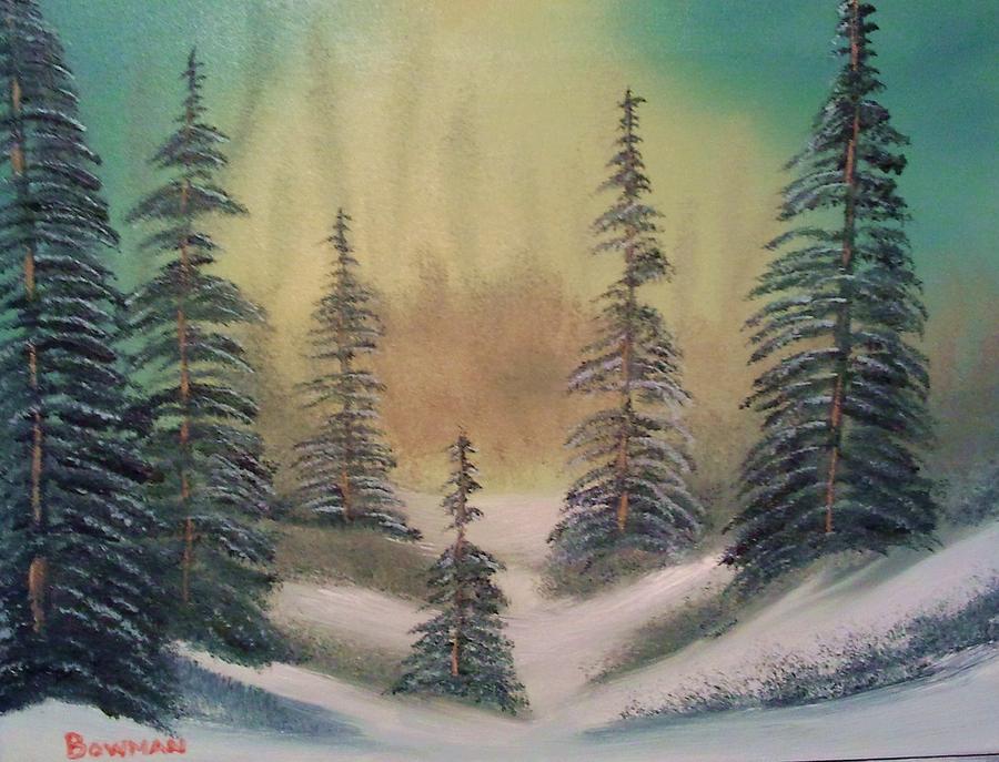 Landscape Painting - Peaceful Winter Scene by Lee Bowman