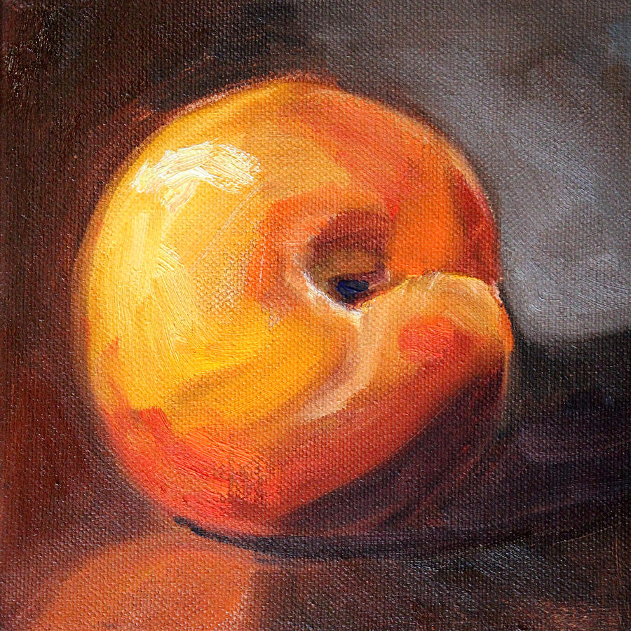 Peach 2 Painting by Nancy Merkle