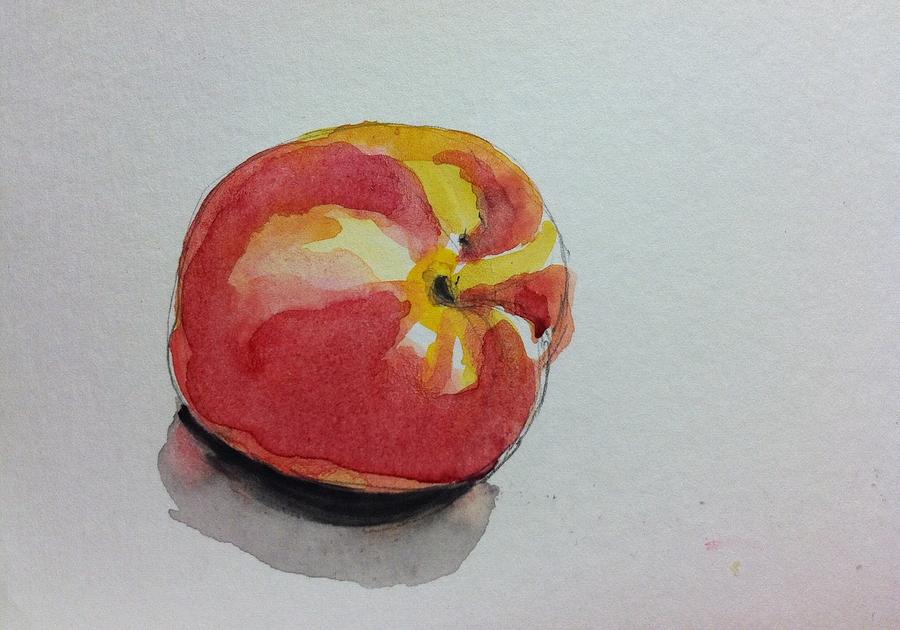 Peach  Painting by Hae Kim