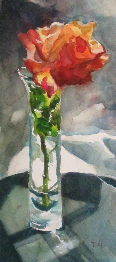 Rose in the Clear Painting by Judith Scull
