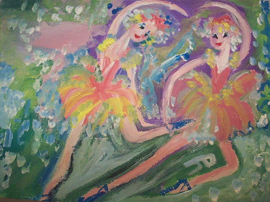 Flower Painting - Peach sherbet Ballet by Judith Desrosiers