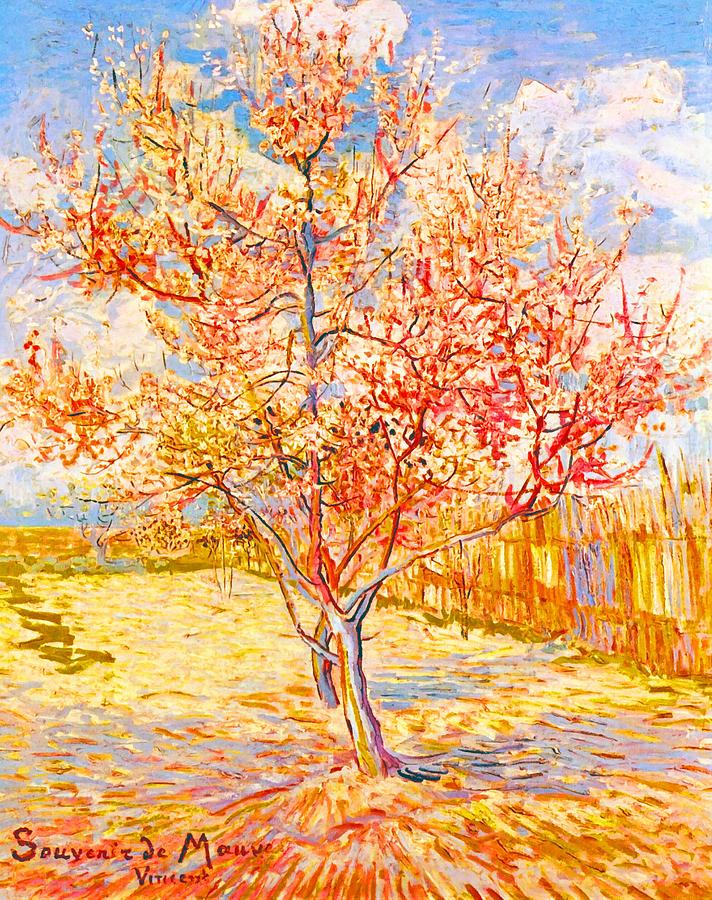 Peach Tree in Blossom Painting by Vincent Van Gogh