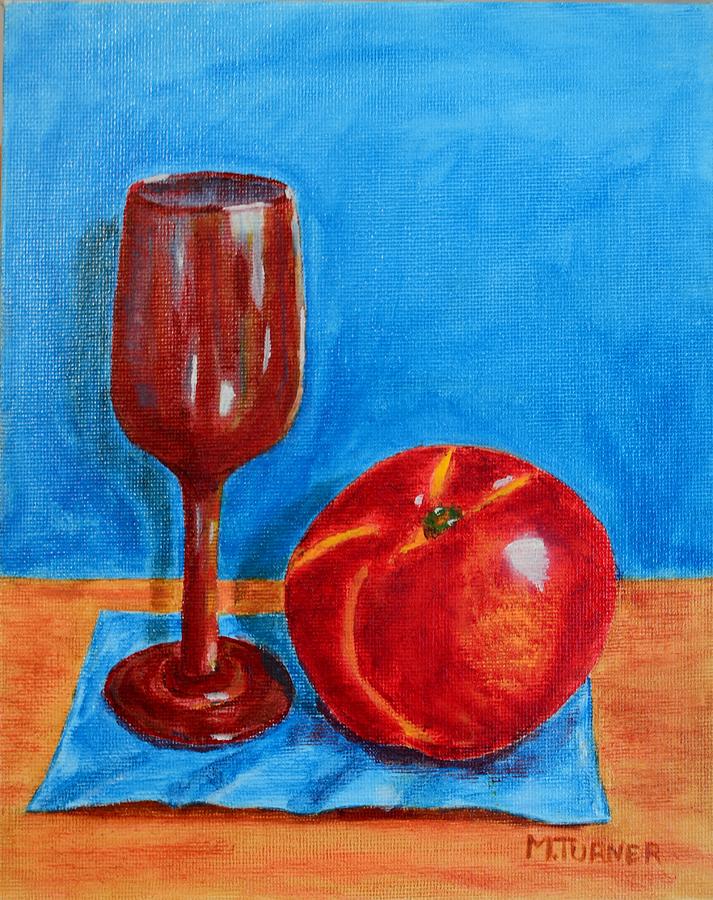 Peach wine Painting by Melvin Turner