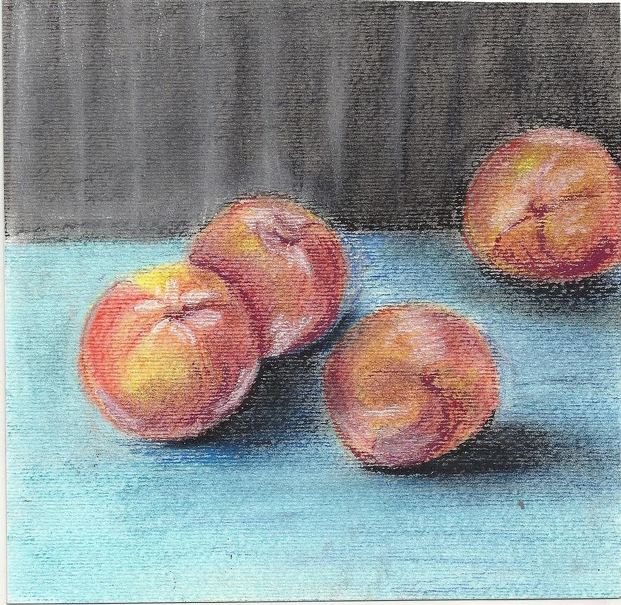 Peaches Painting by Hae Kim
