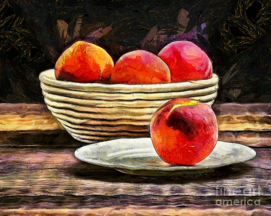 Vincent Van Gogh Photograph - Peaches Still Life by Edward Fielding