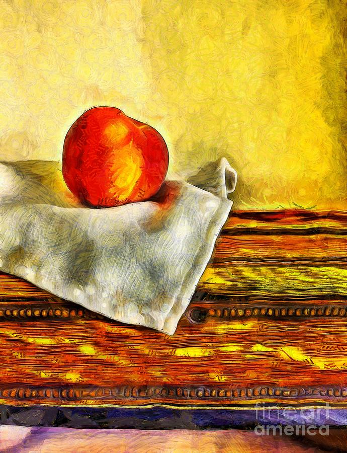 Peaches Still Life Van Gogh Photograph by Edward Fielding