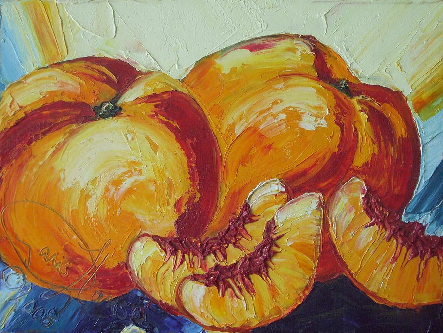 Peaches Study Painting by Paris Wyatt Llanso
