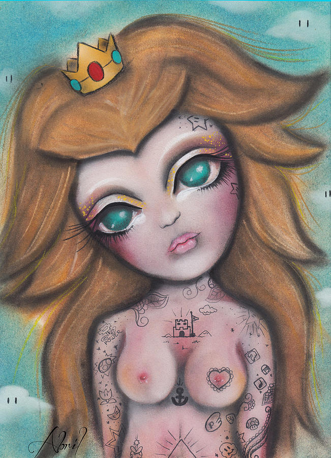 Peachs Secrets Painting by Abril Andrade