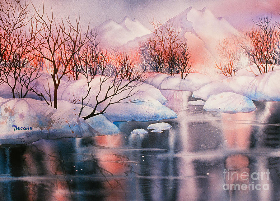 Sunset Painting - Peachy by Teresa Ascone