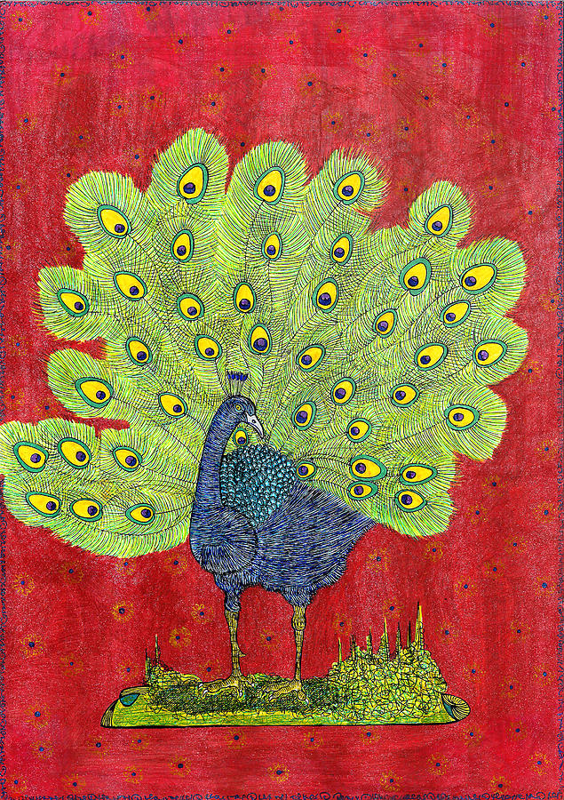 Peacock Painting by Alex Art Ireland - Fine Art America