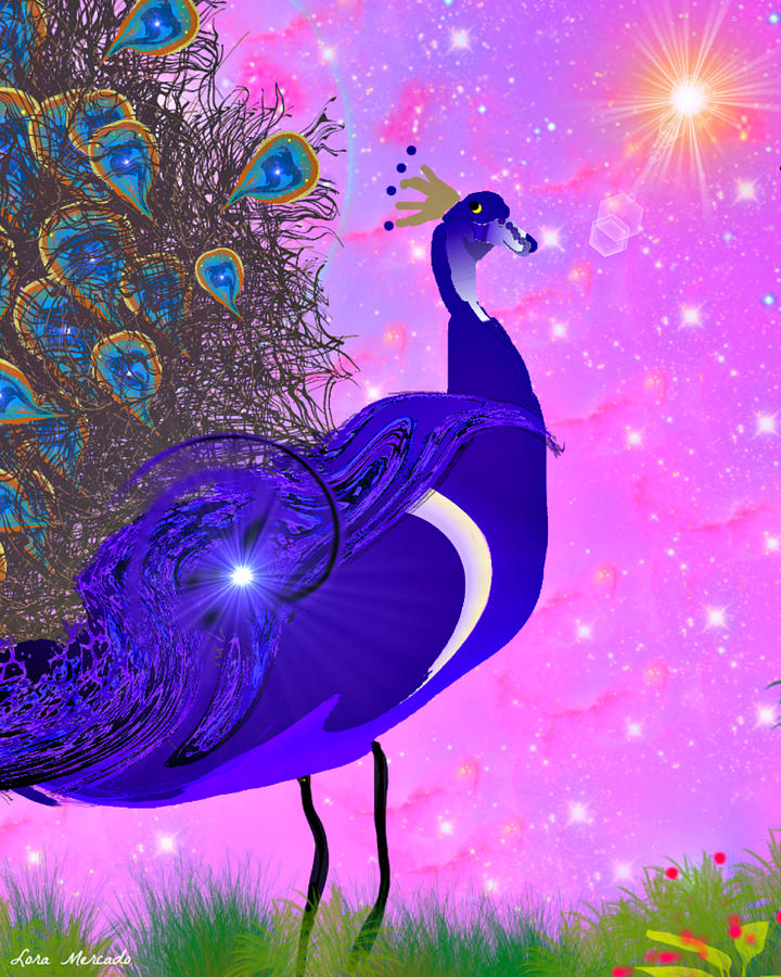 Peacock Beauty Digital Art by Lora Mercado
